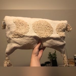 Moon phase accent pillow. Boho